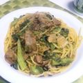 komomoten's cooksnap of when they made 菜の花ベーコンペペロンチーノスパゲティ.