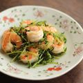 kigiri's cooksnap of when they made 豆苗＆エビのガーリック炒め.
