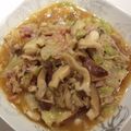 えみーろ's cooksnap of when they made ★ﾚﾀｽ･ﾍﾞｰｺﾝ･茸のｵｲﾏﾖ炒め★.
