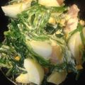 Tarorieko's cooksnap of when they made 海老と小松菜と茹で卵の山葵マヨ和え.