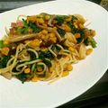 yangpa's cooksnap of when they made ほうれん草きのこコーンの和風スパゲティー.