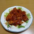 55才のおじさん's cooksnap of when they made 豚カツ肉DEケチャップまみれの竜田揚げ♪.