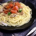 ★こびと★'s cooksnap of when they made オクラとトマトのオイルベースパスタ.