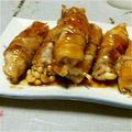 お料理初心者ママ's cooksnap of when they made お弁当に☆えのきの豚バラ巻き.