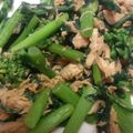 pikakun's cooksnap of when they made 油菜（菜の花）のシーチキン炒め.