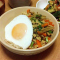 ふなここ's cooksnap of when they made エスニック風　きんぴらそぼろのっけご飯.