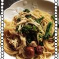 ベリー先生♪'s cooksnap of when they made 菜の花＆ツナの梅しそスパゲッティ.