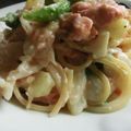 ホトボリ's cooksnap of when they made 塩麹鮭の味噌クリームパスタ.