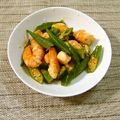 ヌーシ's cooksnap of when they made オクラとエビの簡単炒め♪.