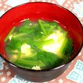 スマイルちょこ's cooksnap of when they made ワカメスープならぬほうれん草スープ.