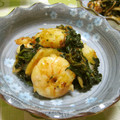 うっちゃん093's cooksnap of when they made エビとほうれん草のキムチ炒め.