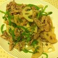 熱風86's cooksnap of when they made 塩麹漬け豚肉と蓮根の炒め物.