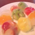 ★aya★★'s cooksnap of when they made 簡単☆子供と一緒に☆フルーツゼリー茶巾.