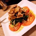 たなかよしお's cooksnap of when they made 豚ばらと温野菜のにんにく胡麻ソース.