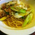 そもそもさん's cooksnap of when they made 太麺パスタde油そば.