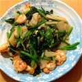 だらりんこママ's cooksnap of when they made エビとほうれん草のチーズ炒め.