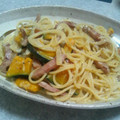 サキテル's cooksnap of when they made かぼちゃときのこのクリームパスタ.