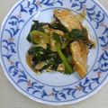 amjkao's cooksnap of when they made 葱ニラと鶏むねのオイスターソース炒め☆.