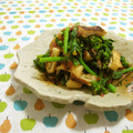 赤い電話's cooksnap of when they made 菜の花と焼き薄揚げの梅みりん和え.