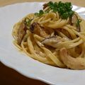 yappyパクパク's cooksnap of when they made 塩麹鶏胸肉ときのこの和風カルボナーラ.