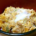 yu＊na°'s cooksnap of when they made フライパンで簡単にできる　長ネギの親子丼.
