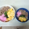 ゆうまりく～'s cooksnap of when they made 楽々♡簡単♡色とりどり三食丼♡.