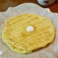 プーちゃん♡'s cooksnap of when they made 超簡単☆計量カップでとろけるパンケーキ.