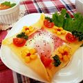 hitomi＊＊'s cooksnap of when they made おうちでカフェ気分♪ハムチーズクレープ.