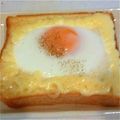 エンジン全快's cooksnap of when they made ズボラ☆目玉焼きトースト.