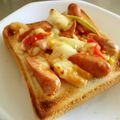 カピぞう's cooksnap of when they made ♥ウインナーでピザ♥.