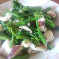 みむらっきょ's cooksnap of when they made 簡単タコと菜の花のカラシ和え.