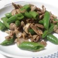 よこん's cooksnap of when they made スナップエンドウと豚肉の炒め物.