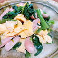 あっちゃんキッチン♪'s cooksnap of when they made 簡単！ほうれん草と卵のウインナー炒め.