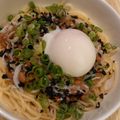 ｼ少織's cooksnap of when they made 混ぜるだけ♡超簡単！納豆卵しらすパスタ.