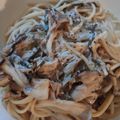 クックCNZGFQ☆'s cooksnap of when they made ランチに♪きのこの塩昆布クリームパスタ.
