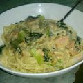 くるうにー's cooksnap of when they made 『鮭とほうれん草のクリームパスタ』.