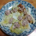 １００合's cooksnap of when they made 糖質制限 キャベツでヘルシー焼売.