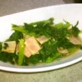 ♪cow♪'s cooksnap of when they made 白だしで♪簡単★菜の花のベーコン炒め.