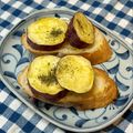 にきけん's cooksnap of when they made 焼き芋バタートースト.