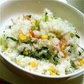 あさみえ's cooksnap of when they made 塩麹入り、小松菜とベーコンのチャーハン.