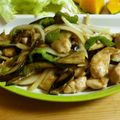 Nekozame's cooksnap of when they made 鷄と茄子の甘ポン炒め.