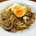 Blue Apple's cooksnap of when they made 簡単こってり油そば☆とろ～り温泉卵付.