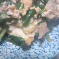 あかぷり's cooksnap of when they made 豚肉・豆腐・にらの卵とじ焼き.