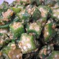 mangoari's cooksnap of when they made オクラのごま和え.