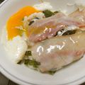 saki1010's cooksnap of when they made 半生♪ベーコンエッグ丼.