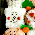 ChrNoy's cooksnap of when they made 簡単キャラ弁〜飛んでる食パンまん〜.