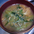bonnko2003's cooksnap of when they made 水菜と長芋と油揚げの納豆汁.