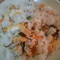まさyuki's cooksnap of when they made 塩こんぶで♡野菜たまごチャーハン.