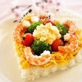 xxxBEBExxx's cooksnap of when they made ﾊｰﾄ型で　ちらし寿司♡.