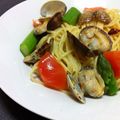 料理初心者しょう's cooksnap of when they made 菜の花とあさりのペペロンチーノ.